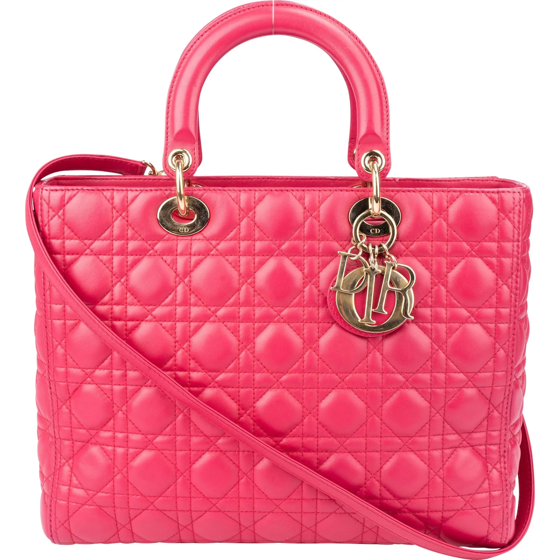 Christian Dior Quilted Leather Lady Dior Handbag